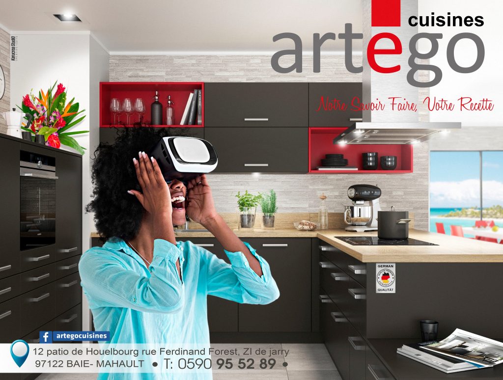 Conception et installation de cuisine sur mesure intégrée par artego cuisine en Guadeloupe
