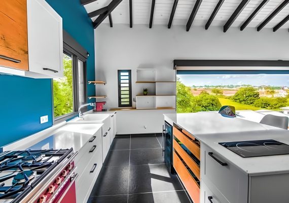 Cuisine équipée sur mesure à Petit Bourg conçue et installée par artego cuisine Guadeloupe